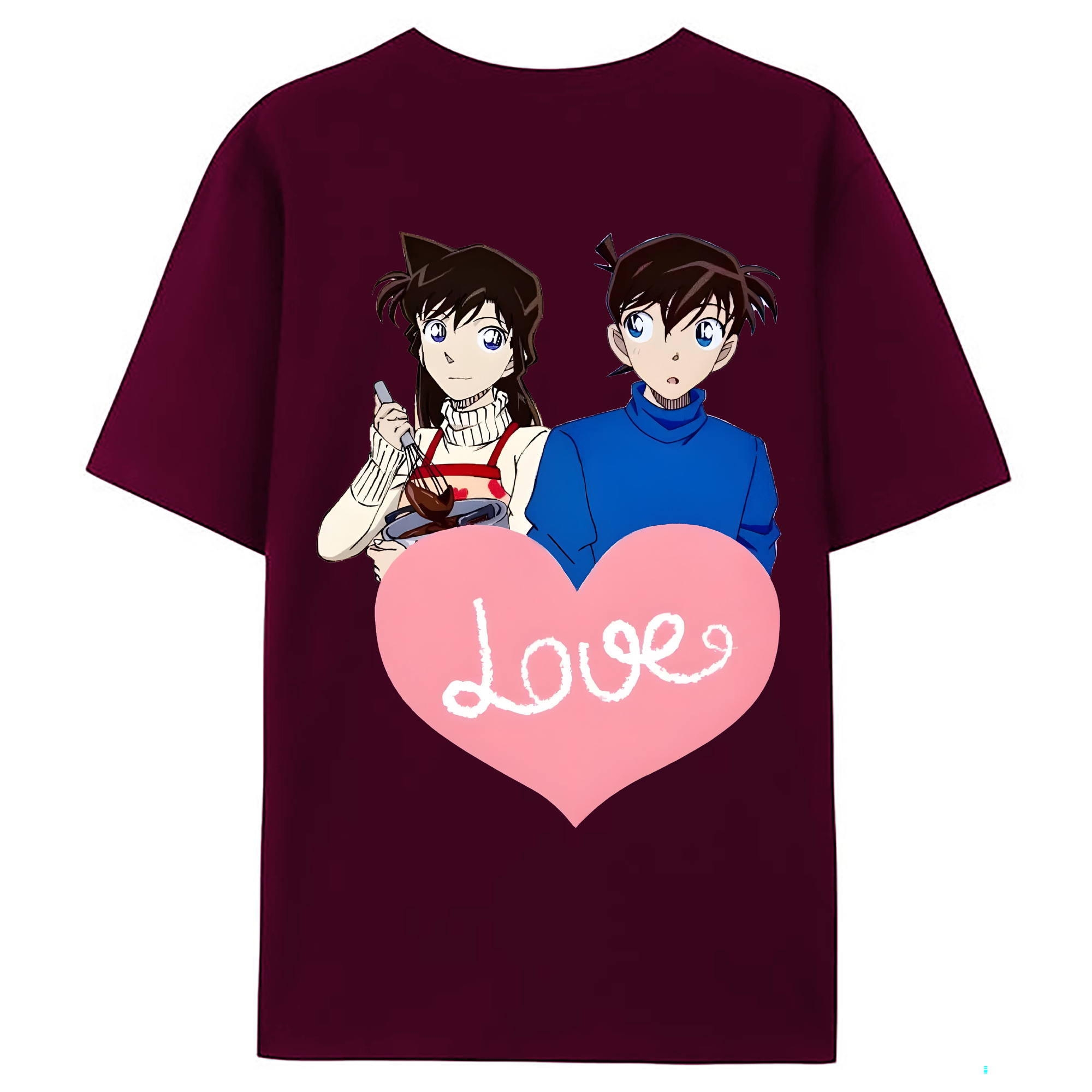 （画像用） 名探偵コナン 毛利 蘭 もうり らん、モーリ ラン Detective Conan Rachel Moore レディース半袖Tシャツ(バックプリント)